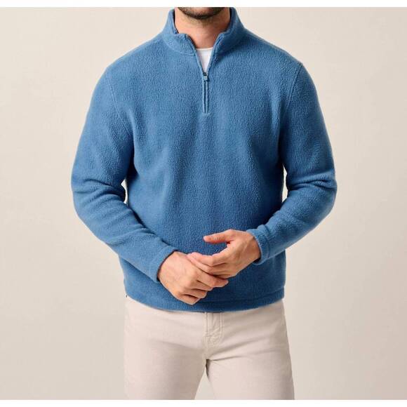 NEW JOHNNIE-O dion sherpa 1/4 zip pullover in riverside